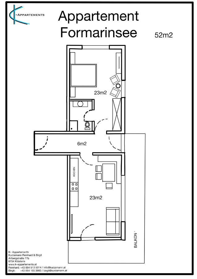 K-Appartements Kloesterle Klösterle Exterior foto